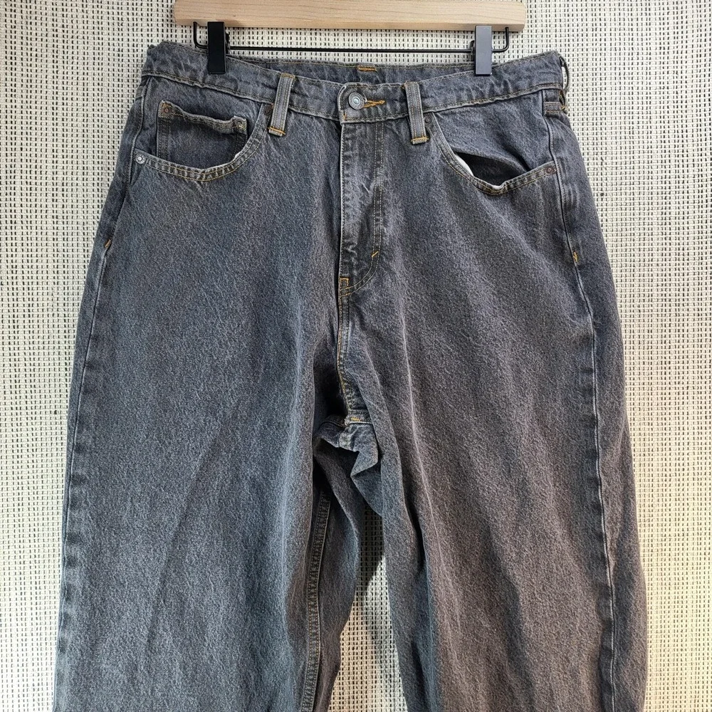 Levi's Jeans Mens 32x34 Washed Black Super Baggy Drawstring Tapered A4298-0004